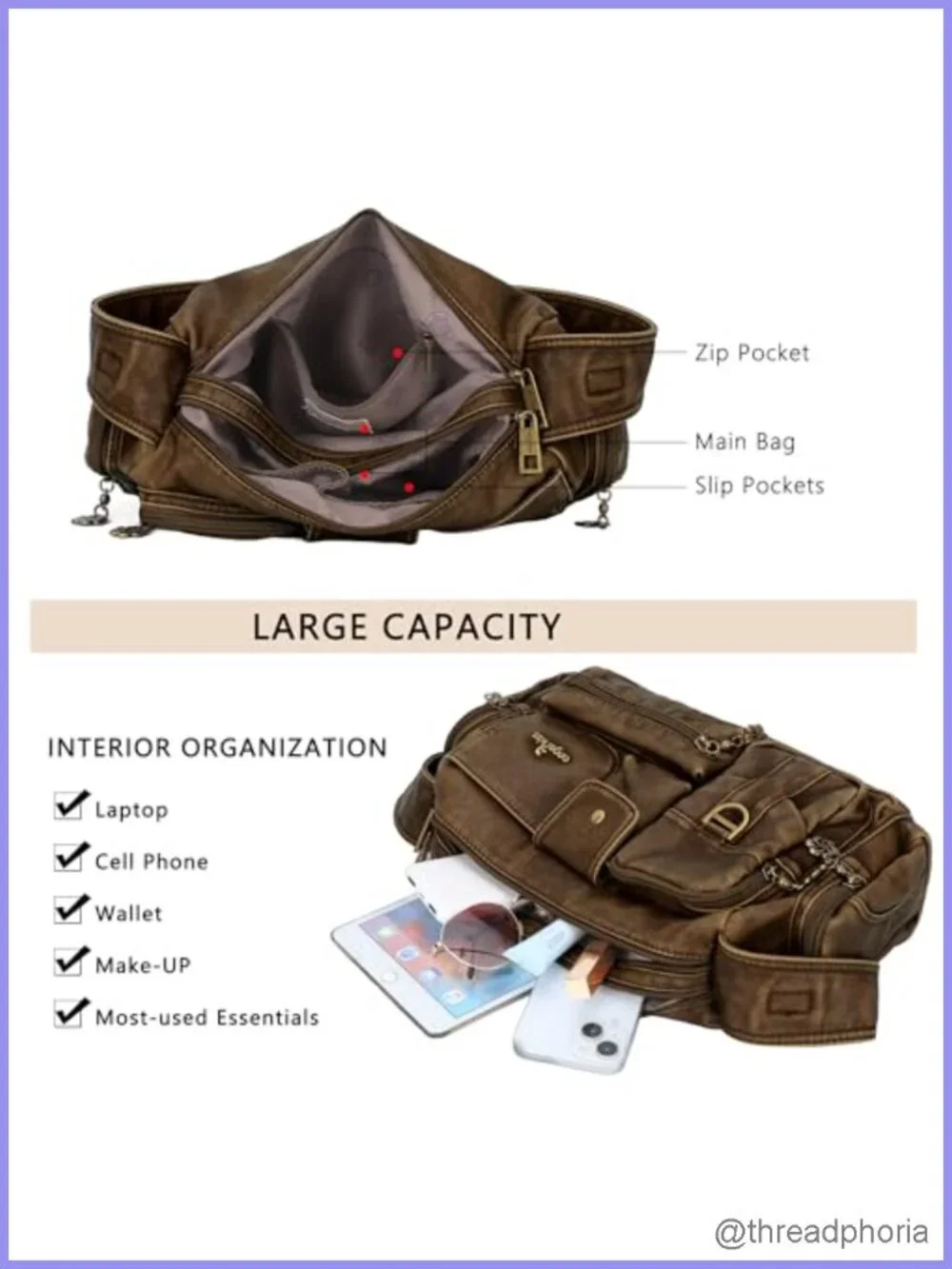Vintage Hobo Shoulder Bag Women Small Crossbody Purse Adjustable Strap Faux
